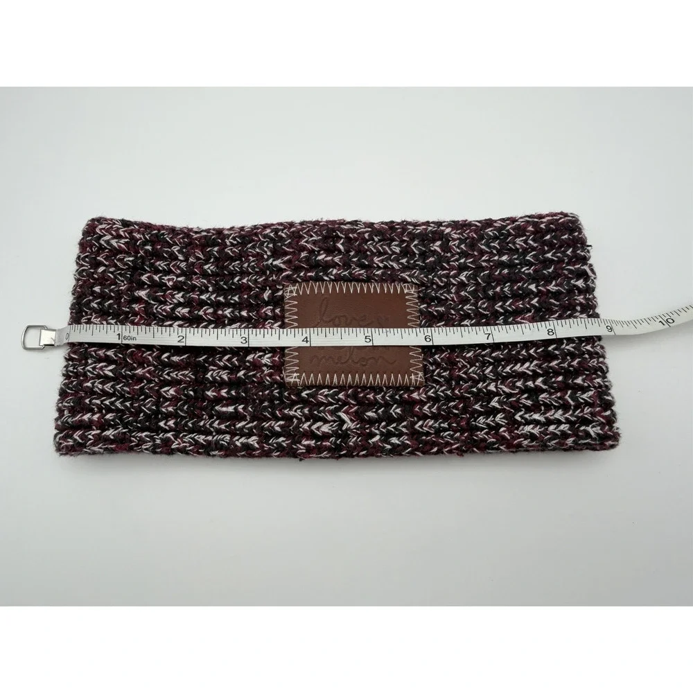Love Your Melon Maroon Speckled Headband Cotton Blend Knit Ear Warmer One Size